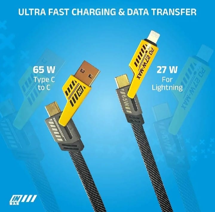 Orignal Transformer 65W Fast Charging Cable 5 in 1