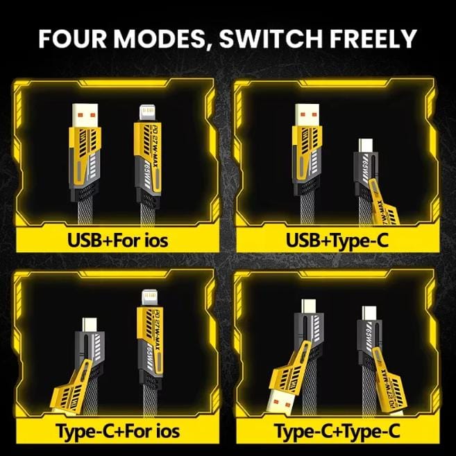 Orignal Transformer 65W Fast Charging Cable 5 in 1